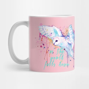 Rainbow Barn Owl (As The World Falls Down) Mug